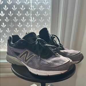New Balance 990 Purple and Black Sneakers